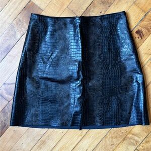 EXPRESS Black Faux Leather Mini Skirt NWOT